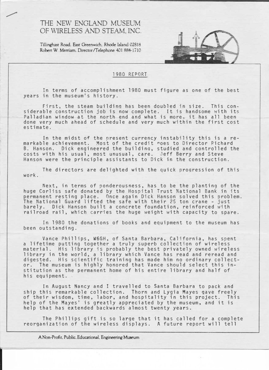 1980 NEWSM Newsletter