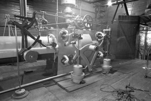 Side view of the Corliss engine in Stratton, ME
