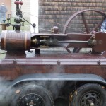 Jim Paquette demonstrates his steam engine