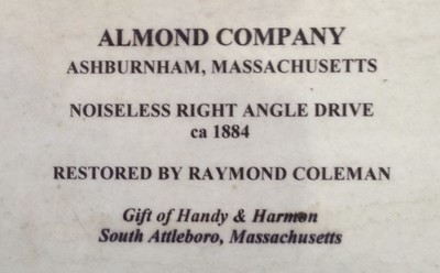 Almond Right-angle Drive – New England Wireless & Steam Museum