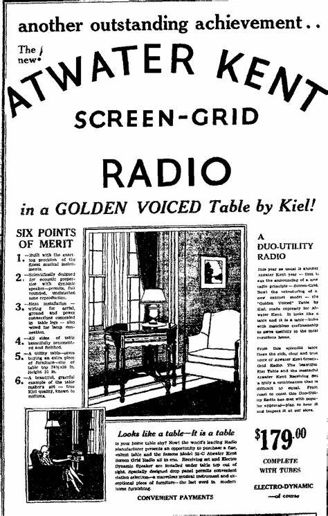 Atwater Kent Model 55C Radio in Kiel Table – New England Wireless ...