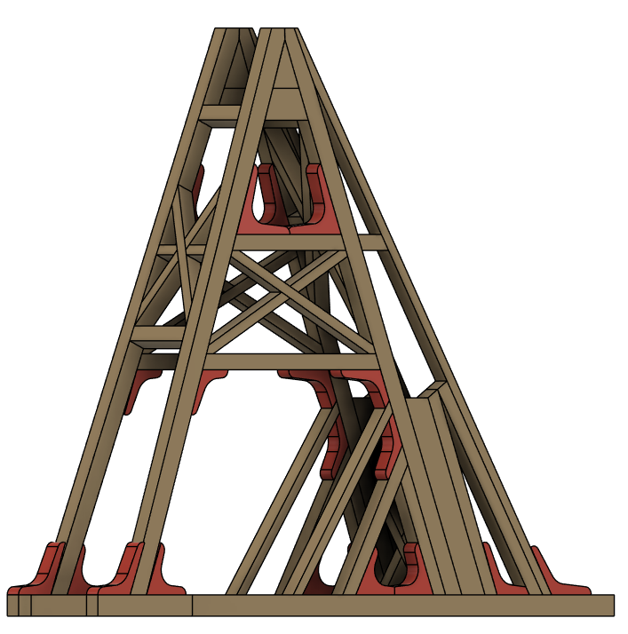 Wooden Steam Engine Frame